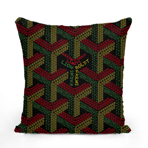 Rasta WWLXLBF Pattern Sequin Cushion Cover